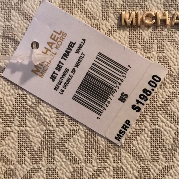 Michael Kors Doublezip Wristlet Wallet Vanilla W - Picture 4 of 4